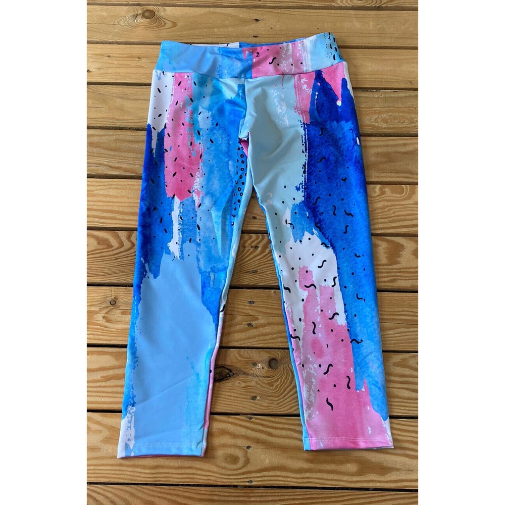 NEW Vapor 95 Leggings Size Medium Women’s Blue Patterned